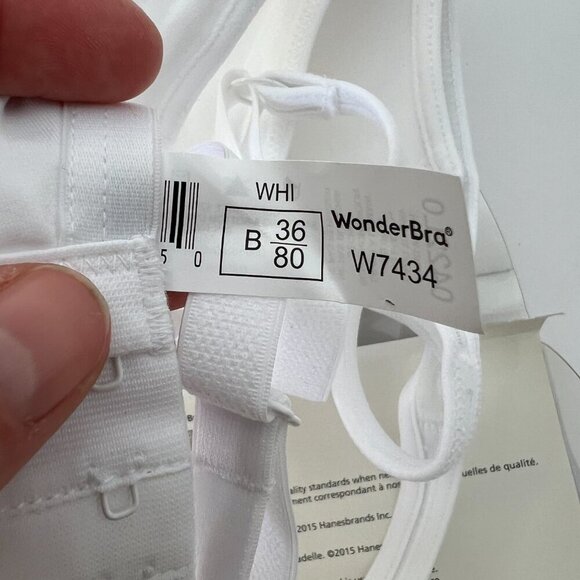 NWT- B36- Wonderbra Comfort -U Design Full-Support Underwire Bra - White - Picture 11 of 12